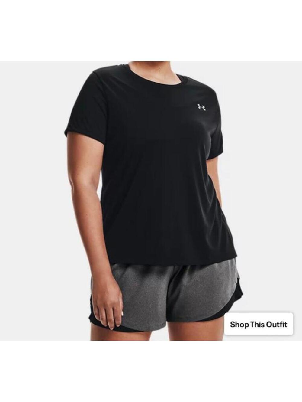 Under Armour The Tech Tee Black Crop Tshirt NWOT sz XL